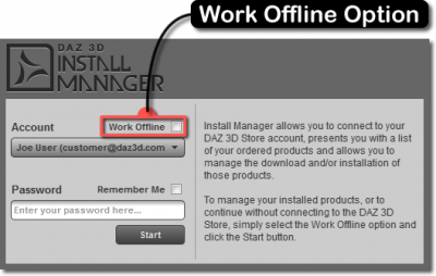 Work Offline Option